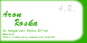 aron roska business card